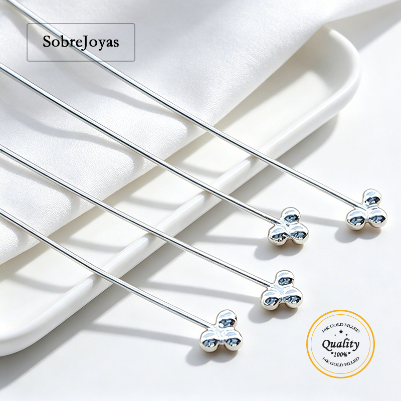Jewelry Making Head Pins - 3 Agulhas de Prata Esterlina 925