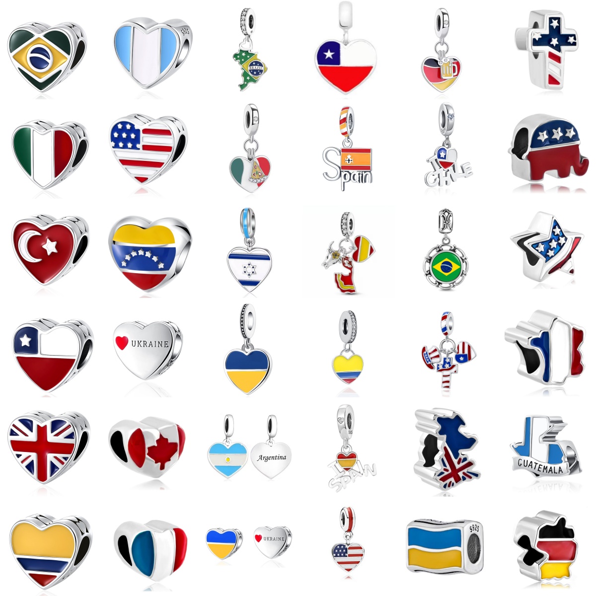 Jewelry Making Uk - 2026 Original Berloque da Série Bandeira