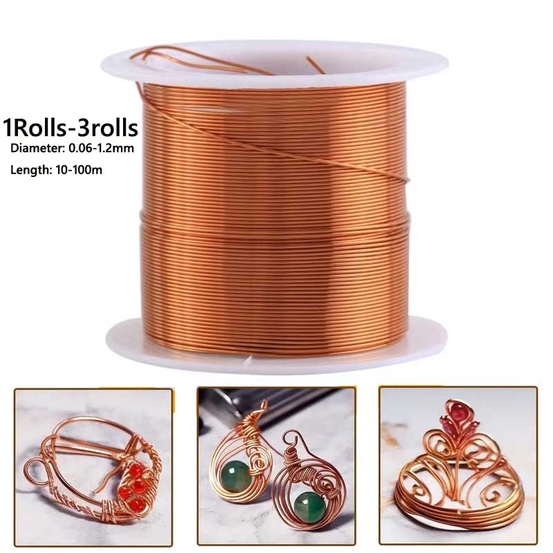 Jewelry Making Wire - 1-3 rolo de fio de cobre