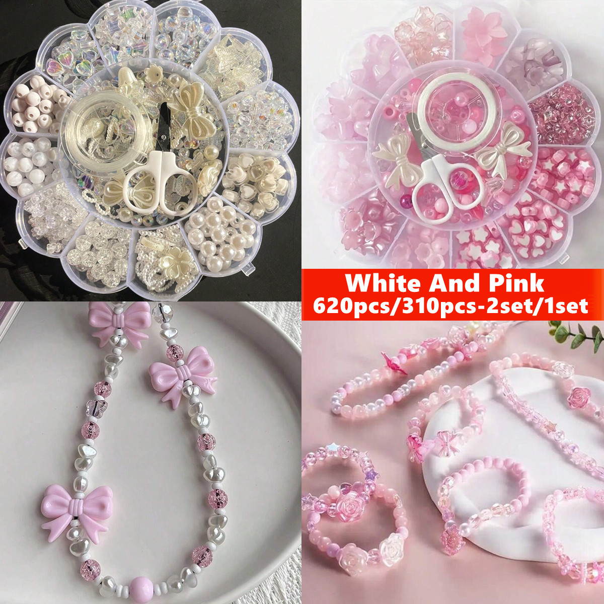 Jewelry Making Pieces - 2 Conjuntos/1 Conjunto de Contas Soltas