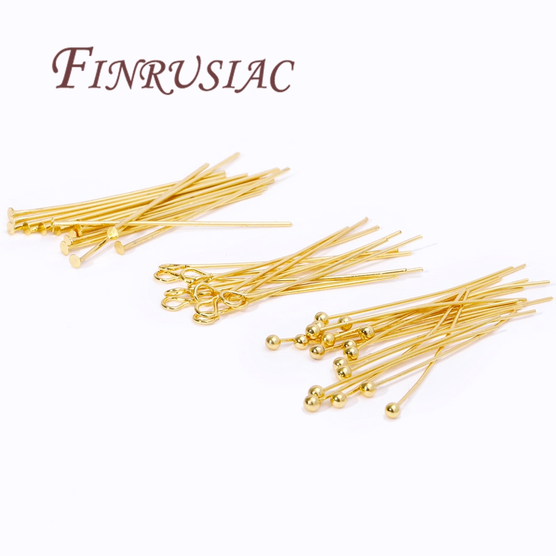 Jewelry Making Head Pins - 50 peças 20-50mm pinos banhados a